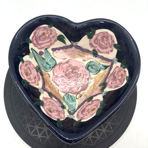 Lesal Ceramic Hand Painted Heart Shaped Bowl